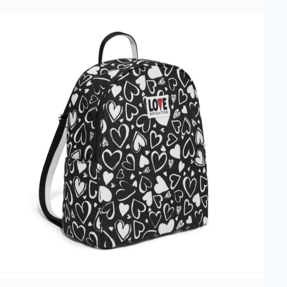 Brighton Love Heart Backpack - Black and White - Picture 2 of 8